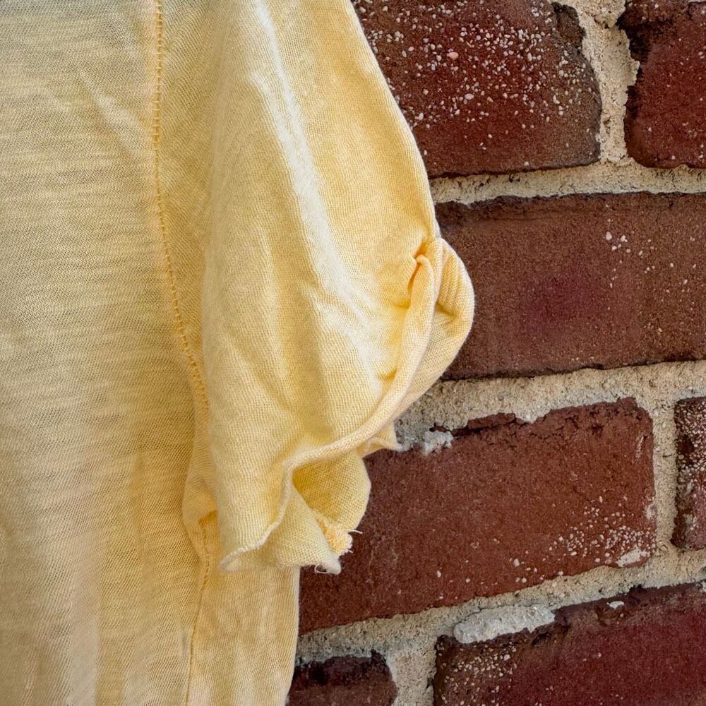 Free People X We The Free Be My Baby Tee yellow size XL NEW - Picture 6 of 11